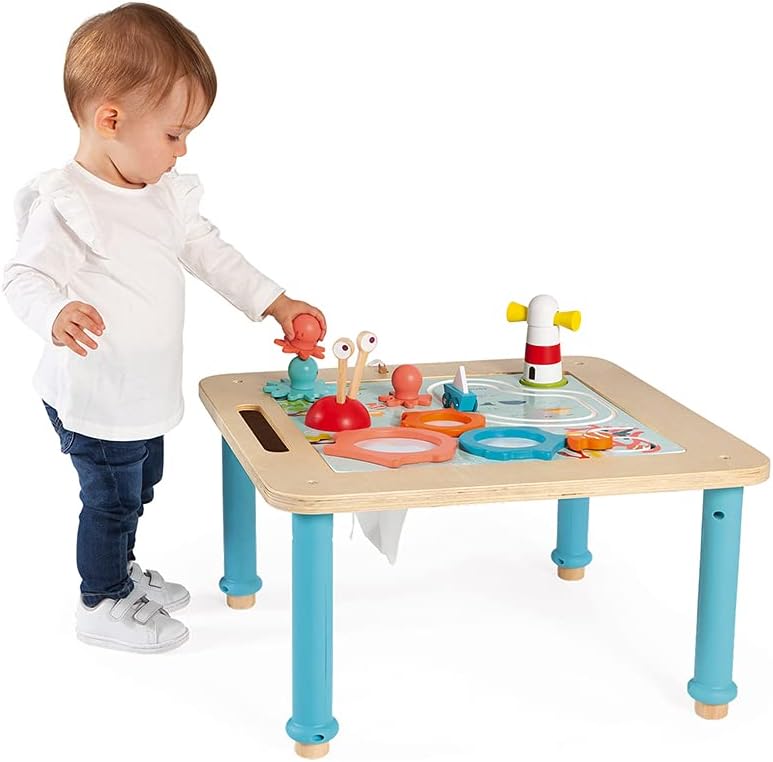 jeux montessori table d'activités évolutive en bois