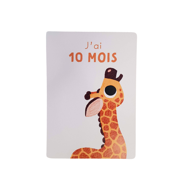 cartes etapes bebe girafe