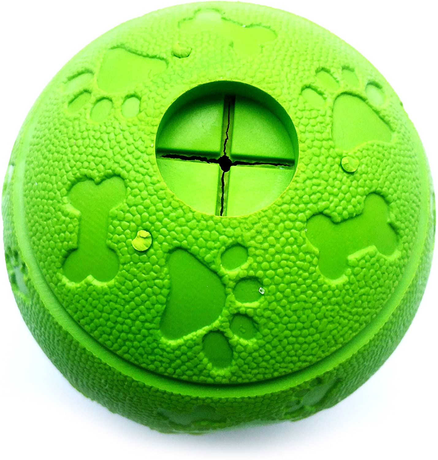 QIMMU Balle Jouet pour Chien,Ballon Chien Indestructible,Jouets à mâcher  pour Chiens,Dog Toys Ball pour Petits,Moyens et Grands Chiens (Vert)
