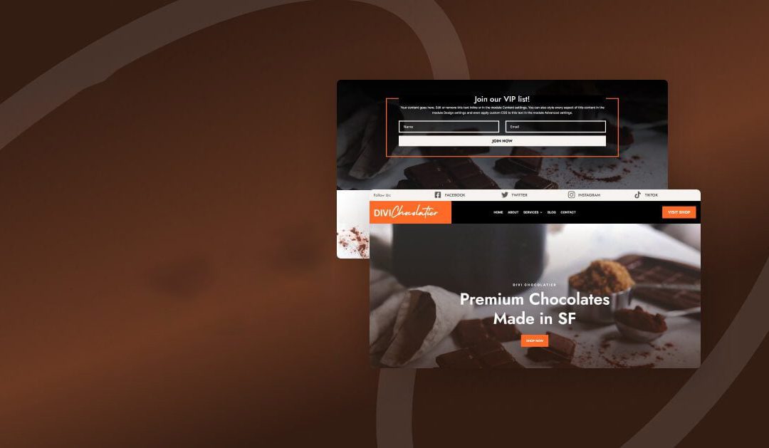 Header and Footer – Chocolatier