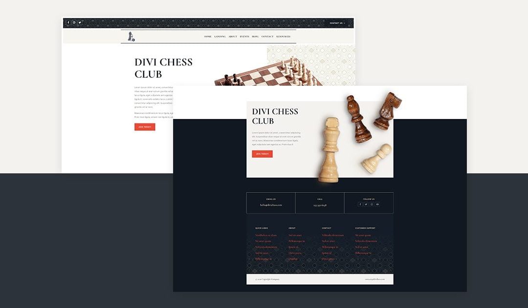 Header and Footer – Chess Club