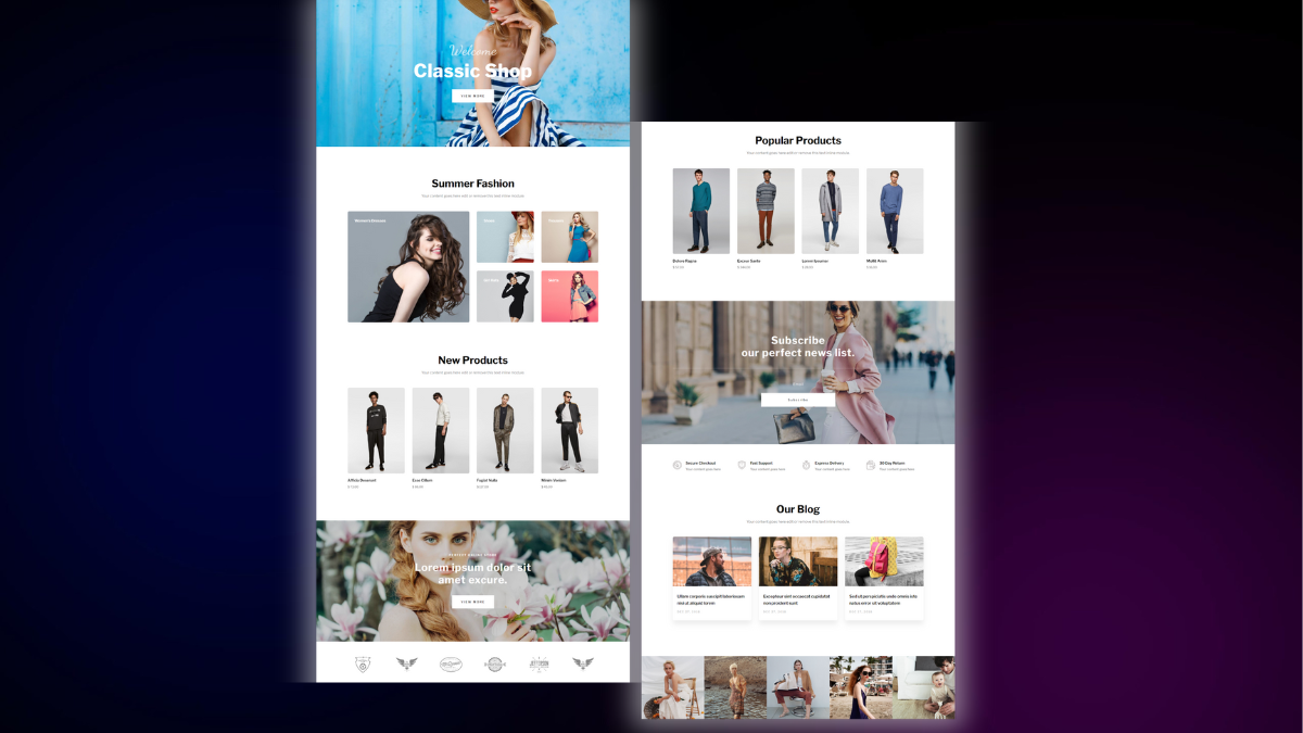 Home Page – Classic Shop