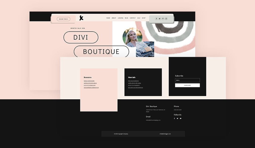 Header and Footer – Clothing Store