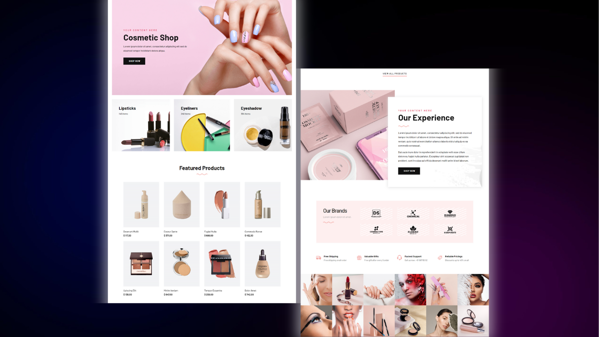 Home Page – Cosmetic Shop 4