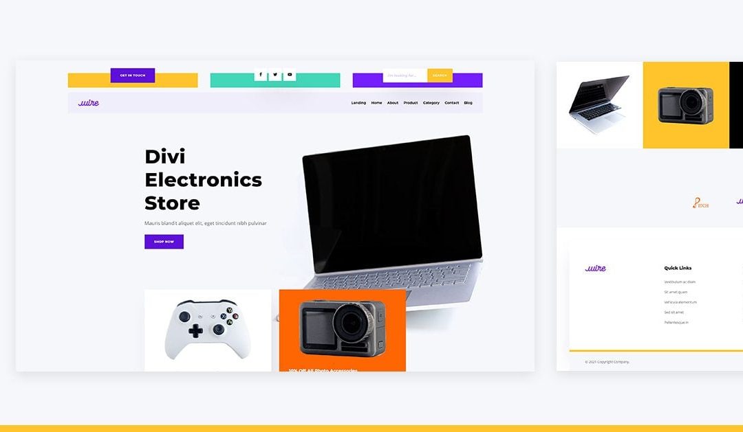 Header and Footer – Electronic Shop