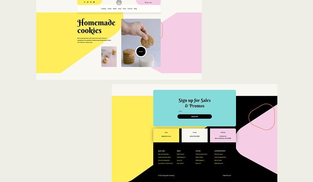 Header and Footer – Homemade Cookies