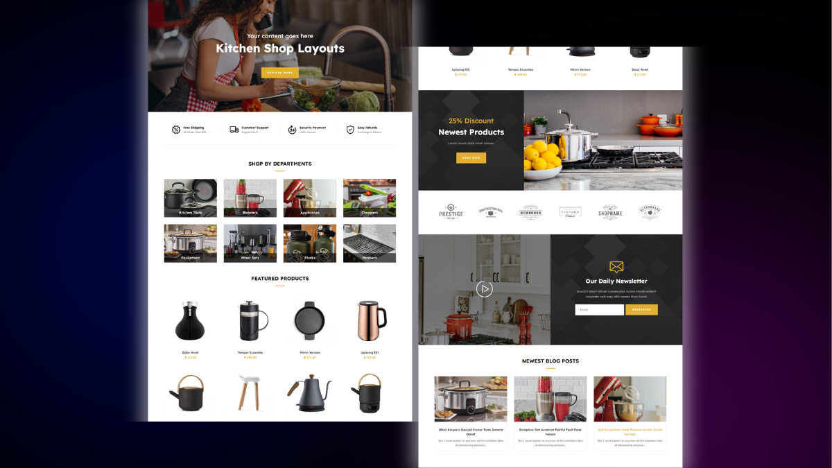 Home Page – Kitchen Shop