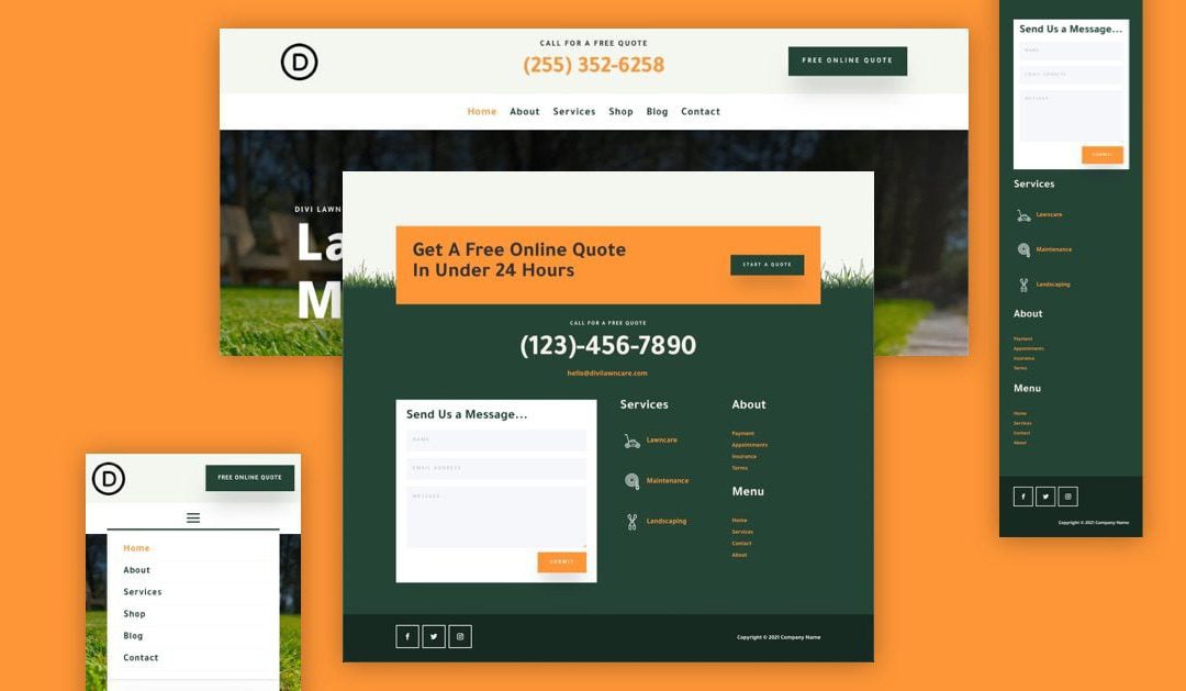 Header and Footer – Landscape Maintenance