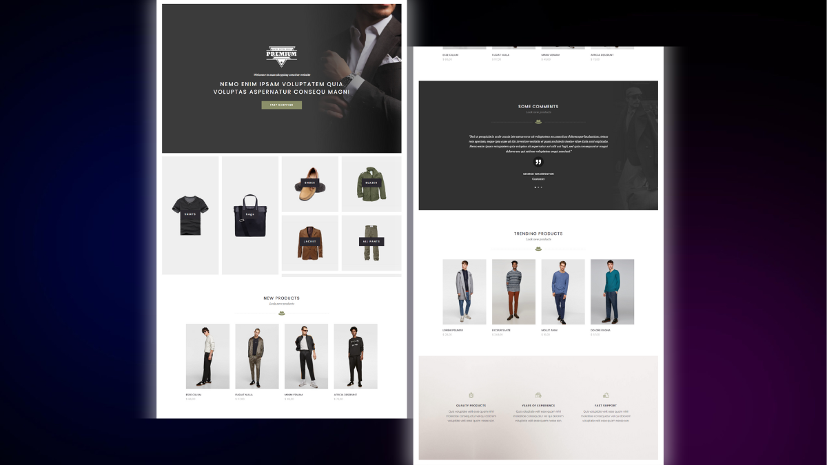 Home Page – Man Shop