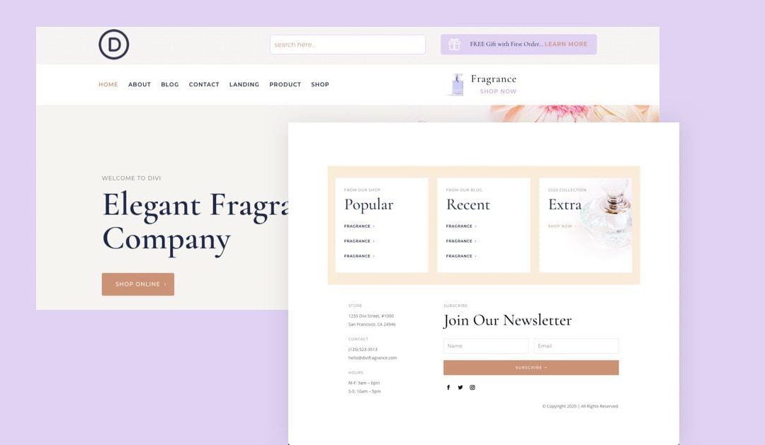 Header and Footer – Perfumery