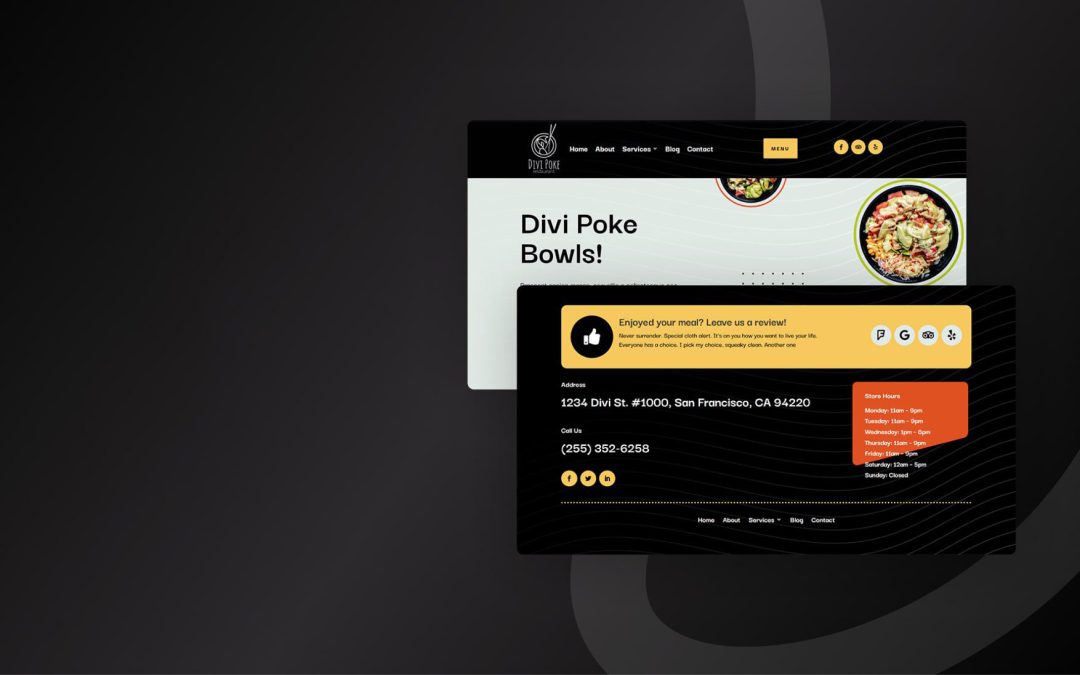 Header and Footer – Poke Restaurant