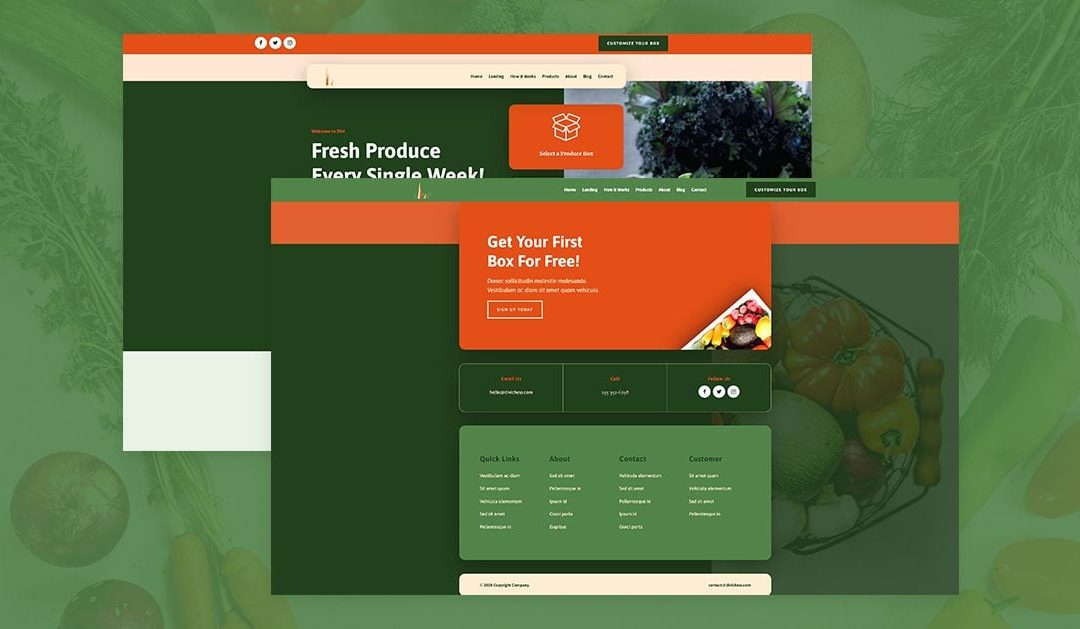 Header and Footer – Produce Box