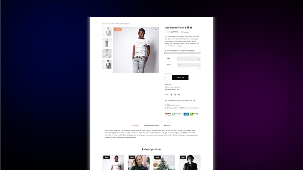 Product Pages – Product Page 3