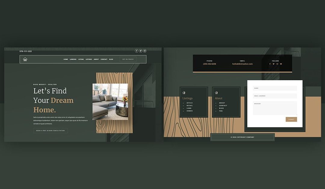 Header and Footer – Realtor