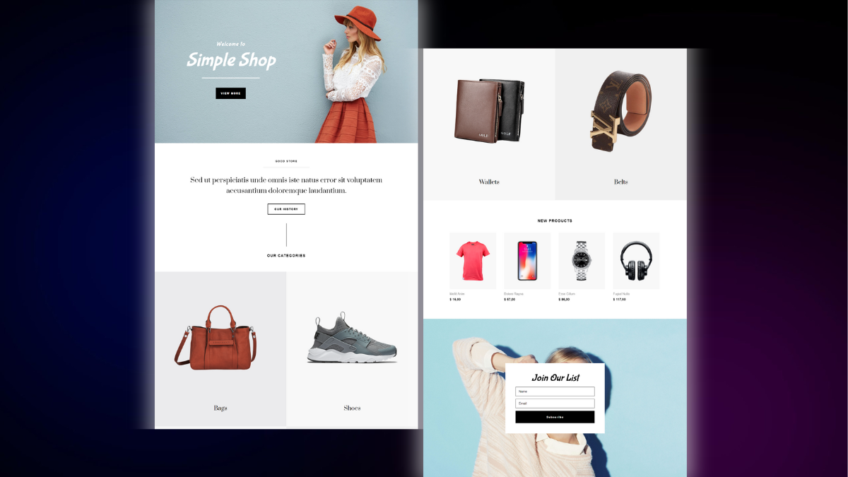 Home Page – Simple Shop