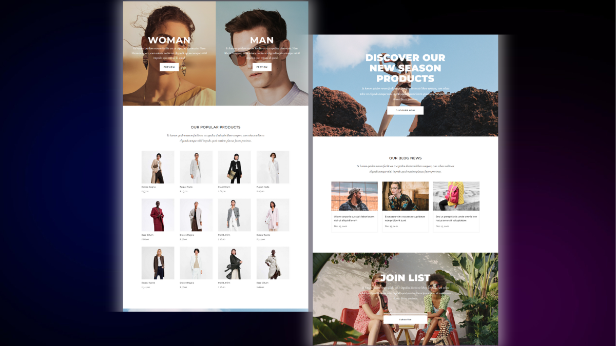 Home Page – Store