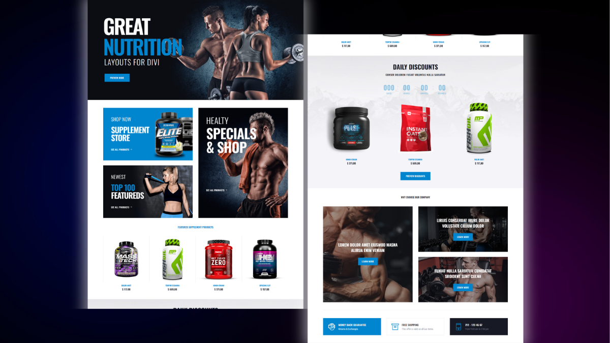 Home Page – Supplement Shop