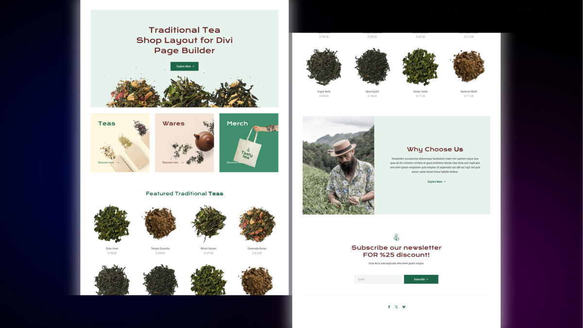 Home Page – Tea Shop