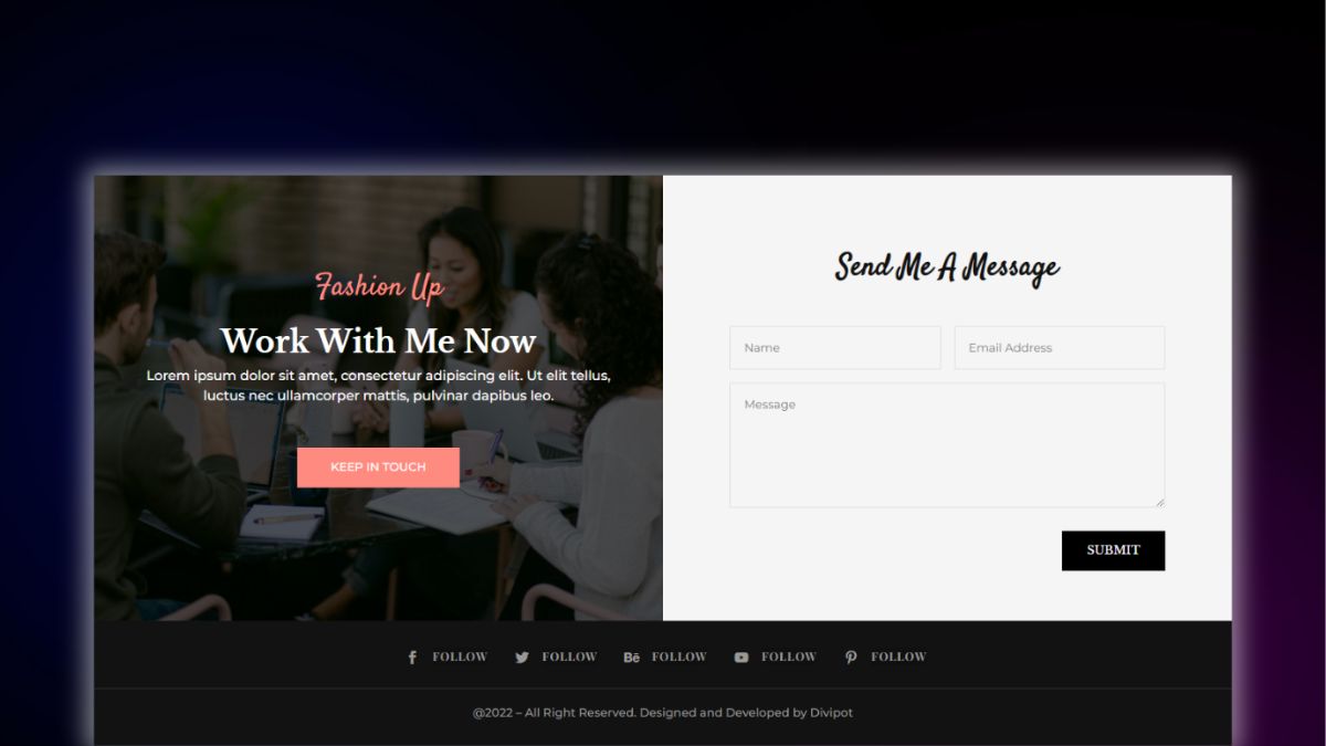 Header and Footer – Footer Style 62