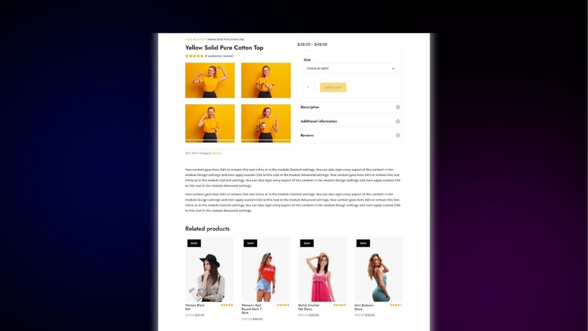 Product Pages – Product Page 105