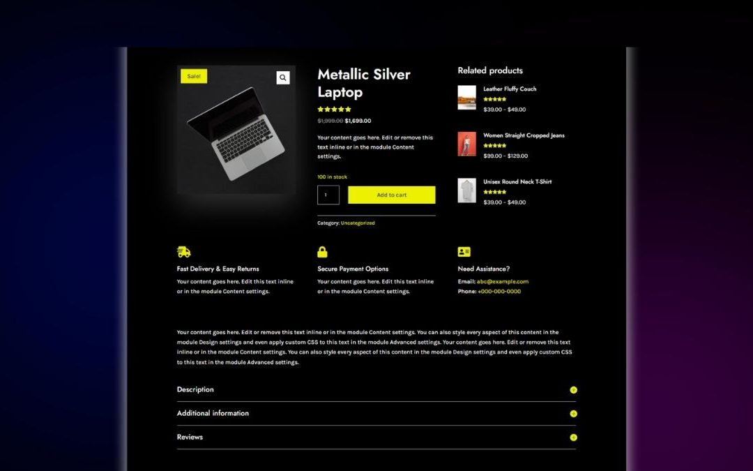 Product Pages – Product Page 107