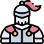 Icone chevalier en armure de templier
