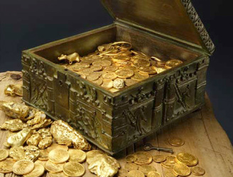 trésors de l'ordre des chevaliers templier pièces d'or et bijoux