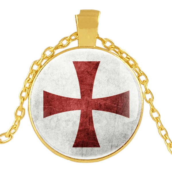 Collier avec pendentif croix de Saint Georges en or pour homme et femme