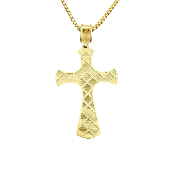 Collier croix en or et en diamant de chrétien du moyen age
