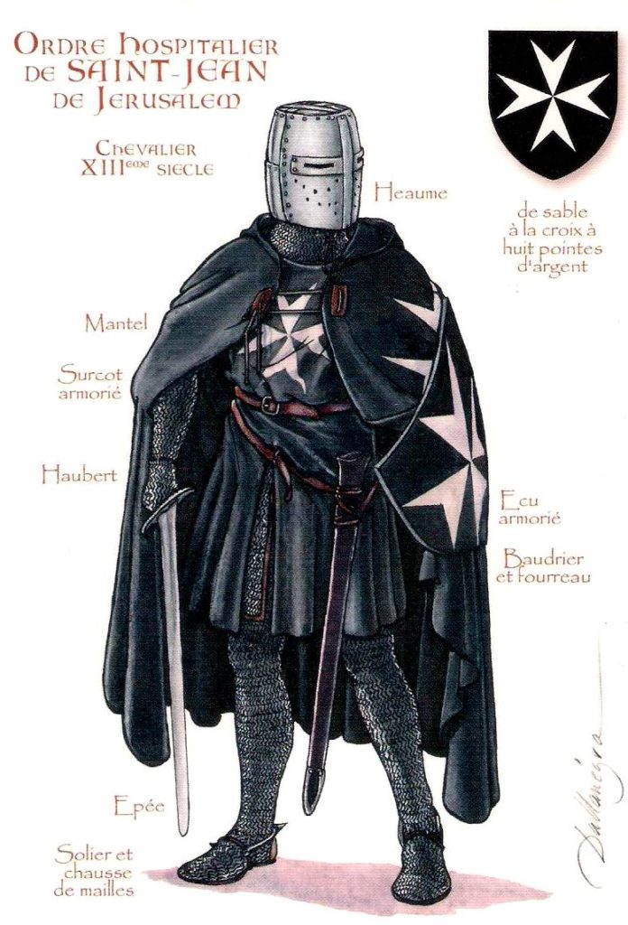 Chevalier de l'ordre hospitalier de saint jean templier noir et croixblanc