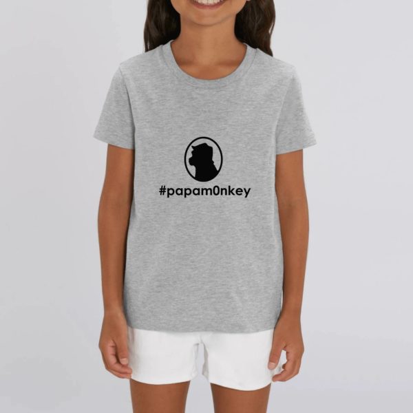 T-shirt Enfant 100% coton bio – Hashtag papam0nkey