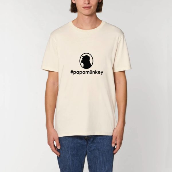 T-shirt Papa 100% coton bio – Hashtag papam0nkey