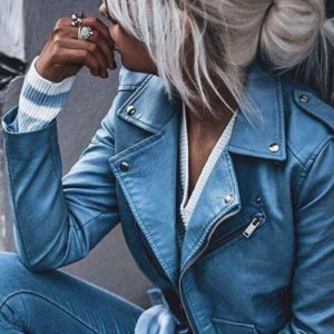 Veste Courte Féminine Minute Mode Bleu S