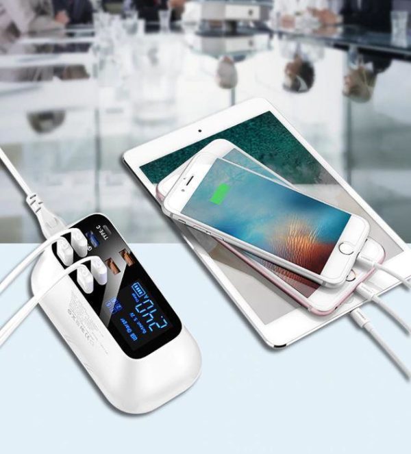 phone2 Chargeur Rapide Usb 8 Ports 3.0 Affichage Lcd