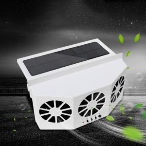 Ventilateur Solaire Portable Pour Voiture: Expulser L'air Chaud Et Le Remplace Par De L'air Plus Frais - Blanc