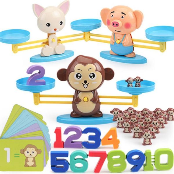 Jeu de Match math matique jouets de soci t singe chat Match quilibrage chelle num ro Jeu pour Enfants : Apprendre à Équilibrer et Stimuler Les Compétences