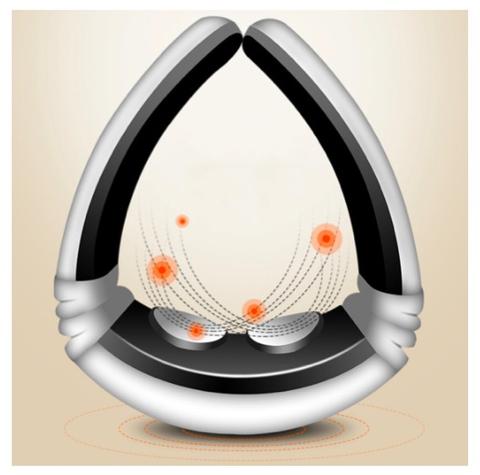 MonAnneau Anneau de massage Pour La nuque 11 Cervical Masseur : Masseur Electrique de Cou Chauffant Sans Fil
