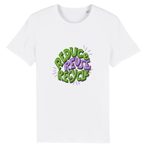 T-shirt Artiste designer Hayden H " RECYCLE" - 100% Coton Bio
