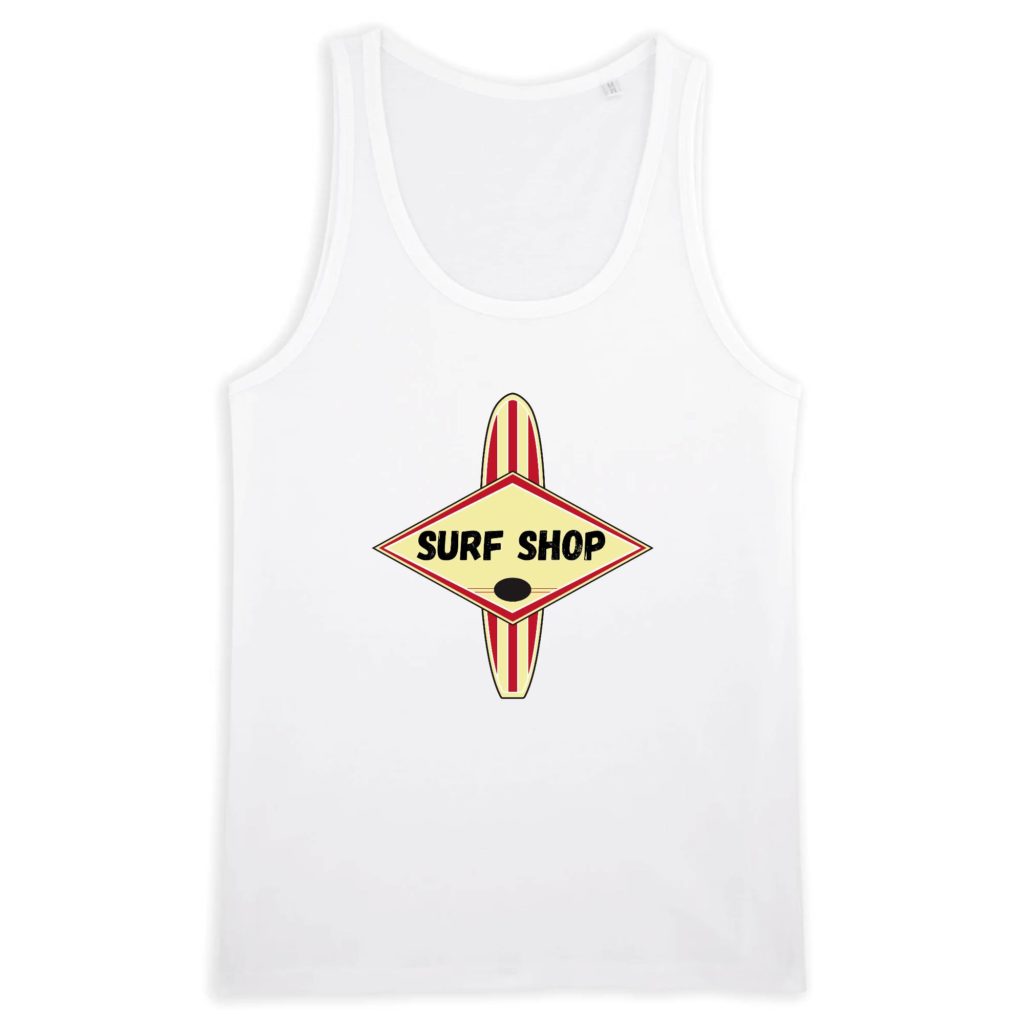 Tank top "SURF SHOP" - 100% Coton Bio