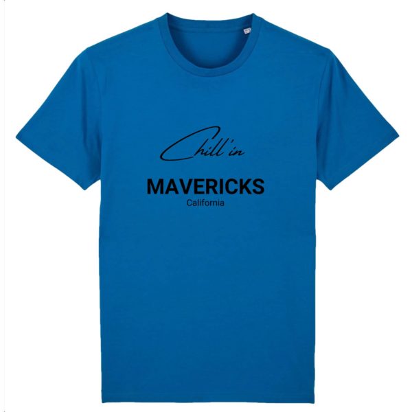 T-Shirt Chill'in MAVERICKS Noir - 100% Coton Bio