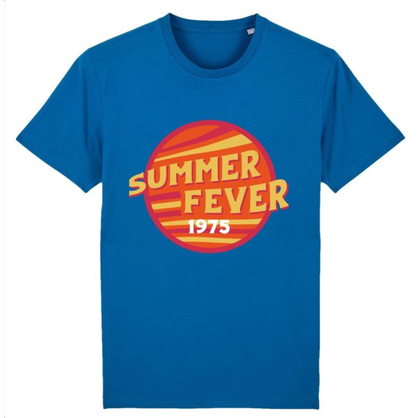 T-shirt vintage "SUMMER FEVER" - Col rond - 100% Coton Bio
