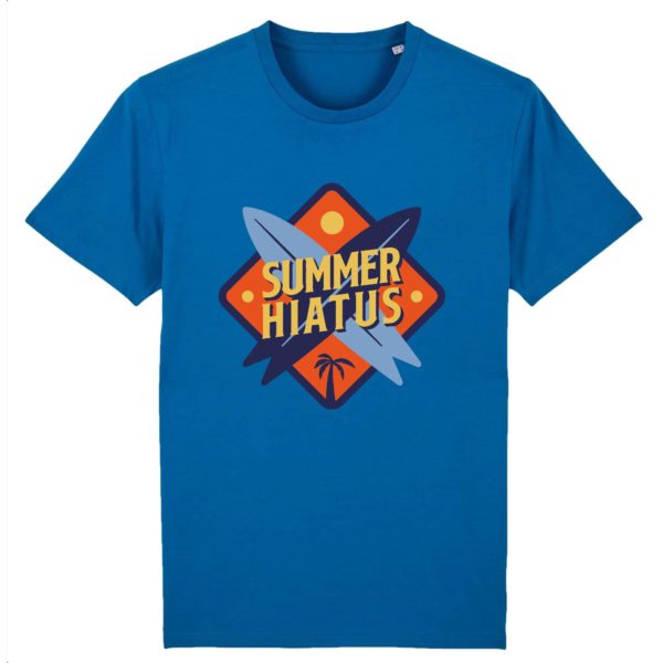 T-shirt vintage "SUMMER HIATUS" - Col rond - 100% Coton Bio