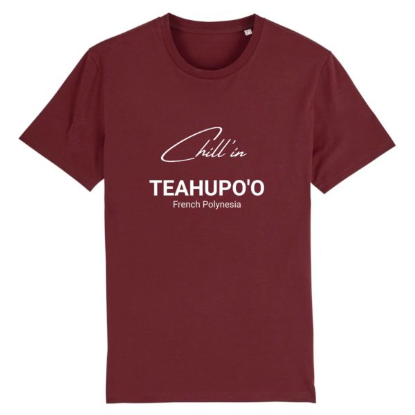 T-Shirt Chill'in TEAHUPO'O Noir - 100% Coton Bio
