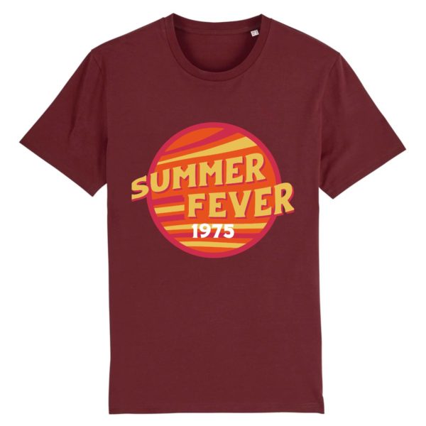 T-shirt vintage "SUMMER FEVER" - Col rond - 100% Coton Bio