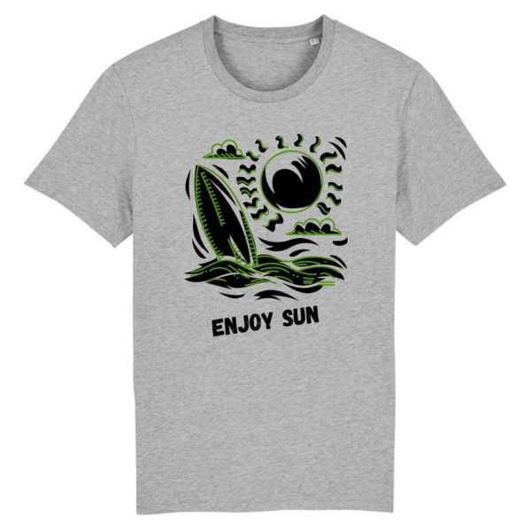 T-shirt designer Gary Jay Jr - ENJOY SUN - 100 % coton Bio