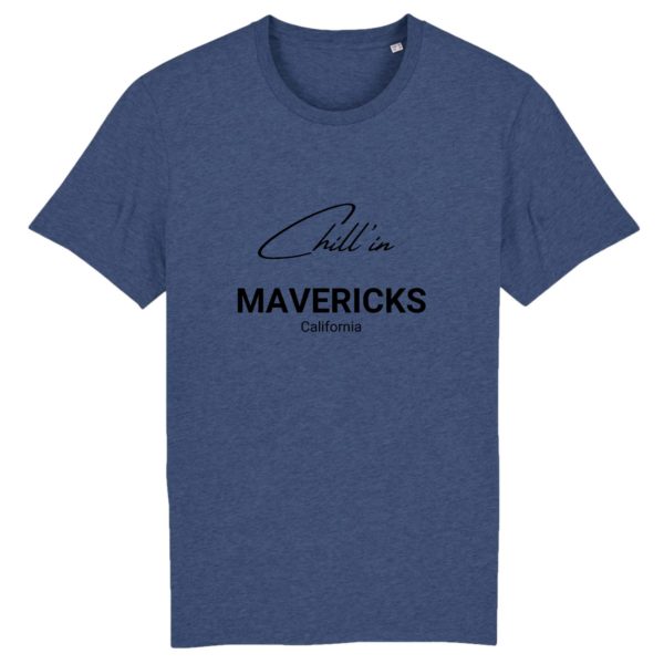T-Shirt Chill'in MAVERICKS Noir - 100% Coton Bio