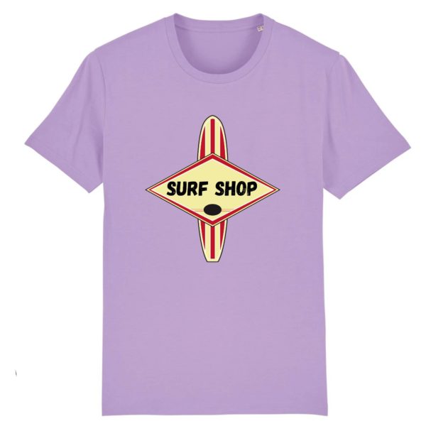 T-shirt vintage "SURF SHOP" - Col rond - 100% Coton Bio