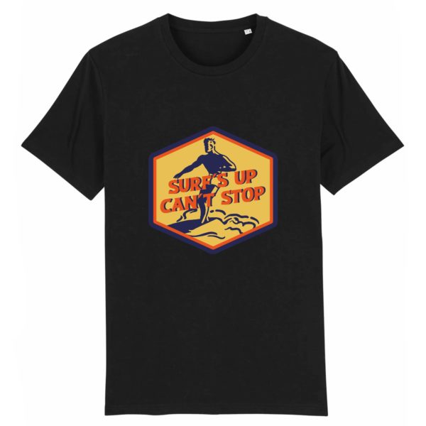 T-shirt vintage "SURF' UP" - Col rond - 100% Coton Bio