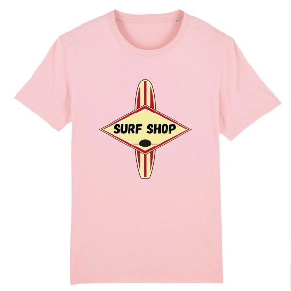 T-shirt vintage "SURF SHOP" - Col rond - 100% Coton Bio