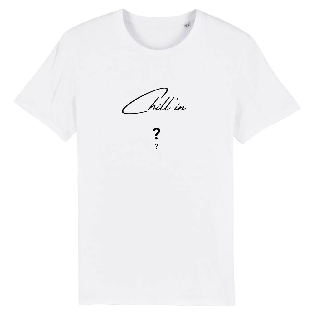 T-shirt personnalisé Chill`in Noir - 100% coton Bio